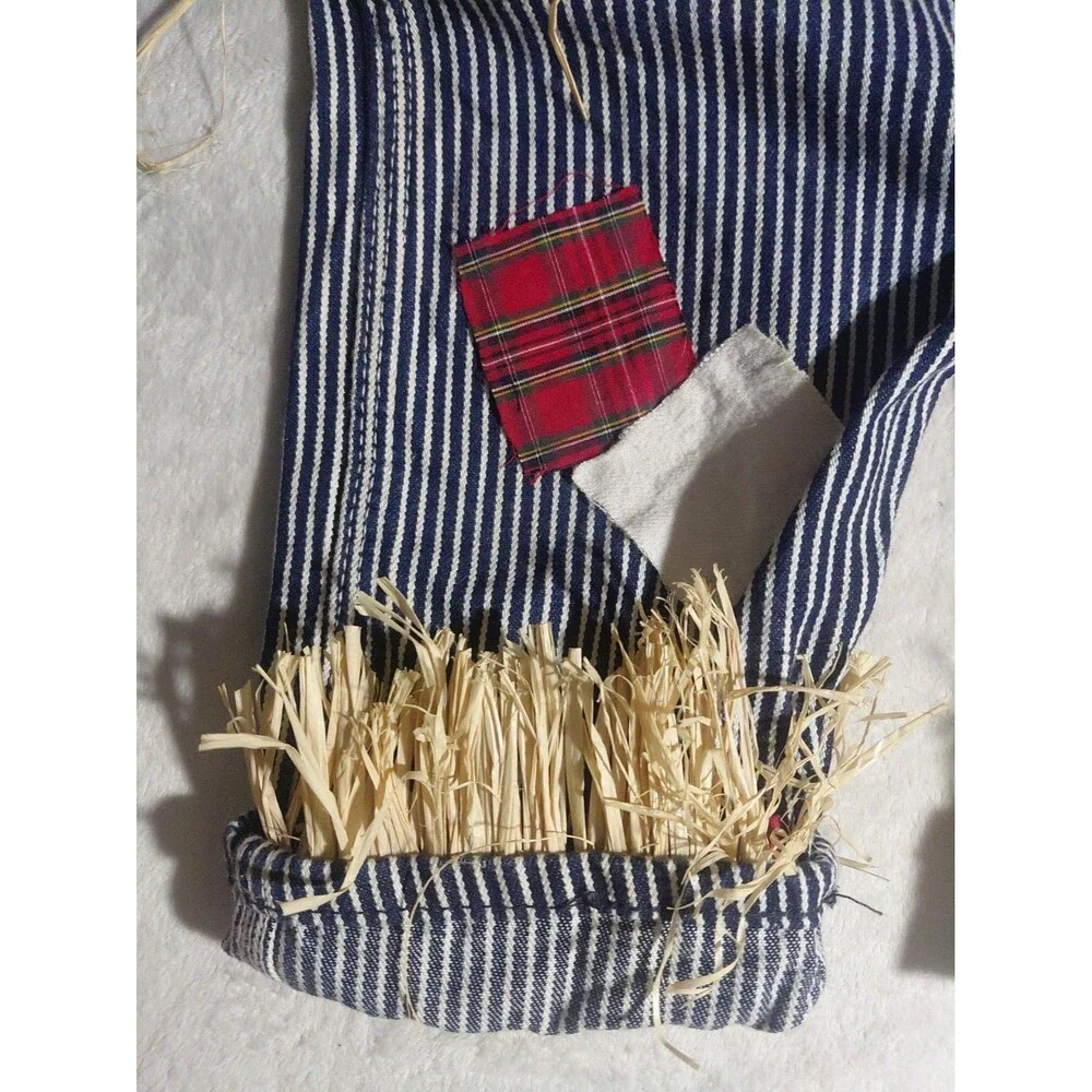 2t Round House overalls Striped Homemade Scarecrow Halloween And Fallfest Outfit